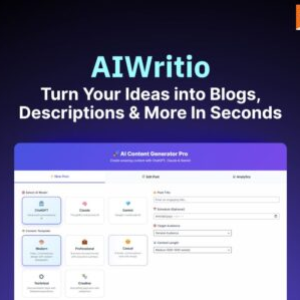 AIWritio : Create High-Quality Content in Seconds With The Power Of AI