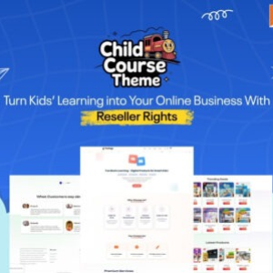 Child Course Theme : Launch & Resell Kids Learning Digital Products In Minutes