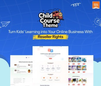Child Course Theme : Launch & Resell Kids Learning Digital Products In Minutes