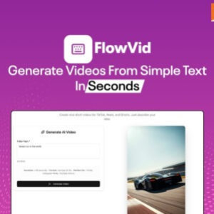 FlowVid : Turn Text Prompts Into Viral Reels, TikTok, and Shorts with AI In Seconds