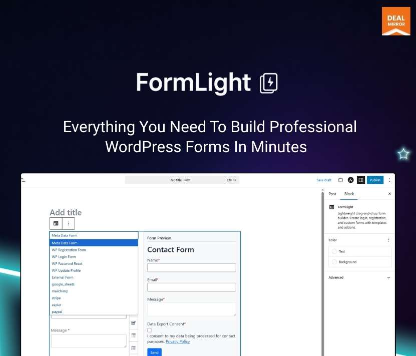 10% OFF14 DaysFormLight: Build Customized Forms with WordPress Form Builder$24.00$9.00