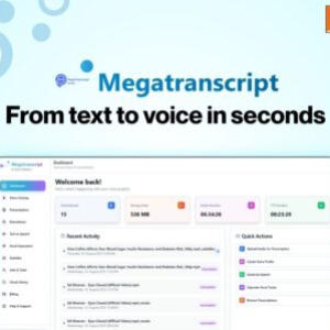 Megatranscript : Text-to-Speech & Voice Cloning AI Tool
