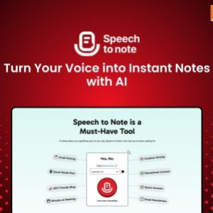 Speech to Note : Instantly Capture and Convert Voice to Notes
