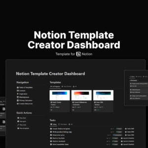 Notion Template Creator Dashboard